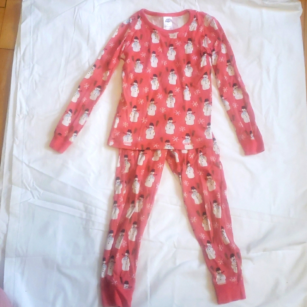 Mini Boden Snow man jammie set